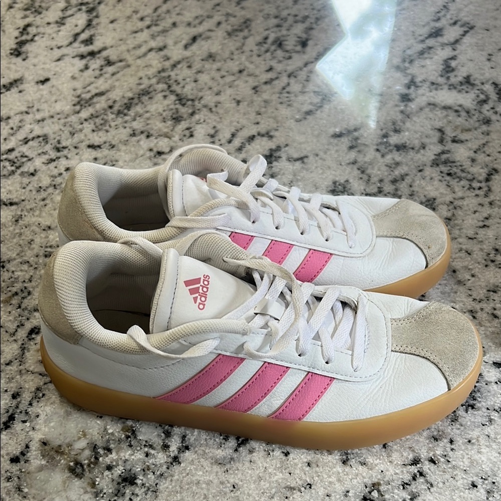 Adidas White and Pink Sneakers